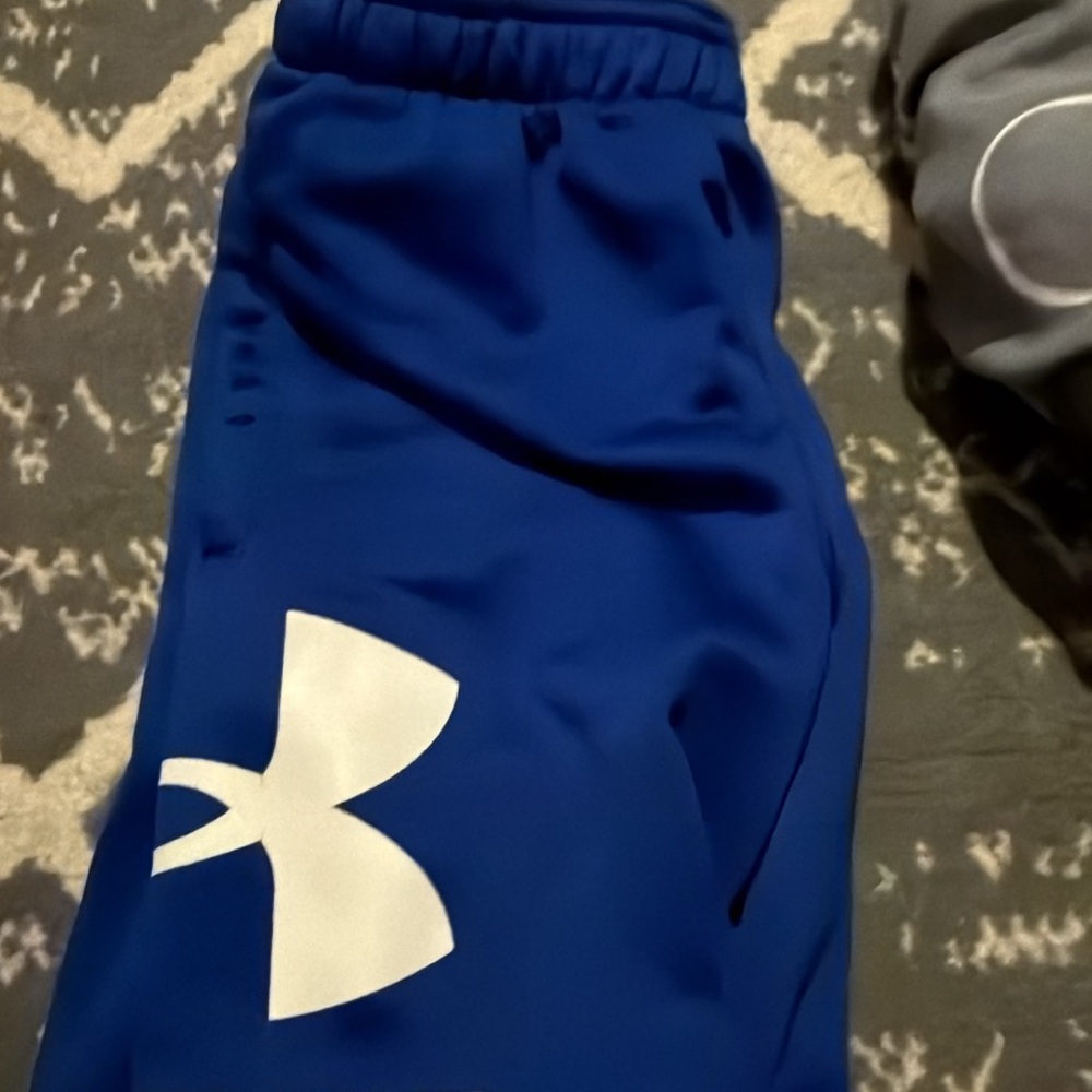 Under Armour Kids Blue Shorts with White Logo